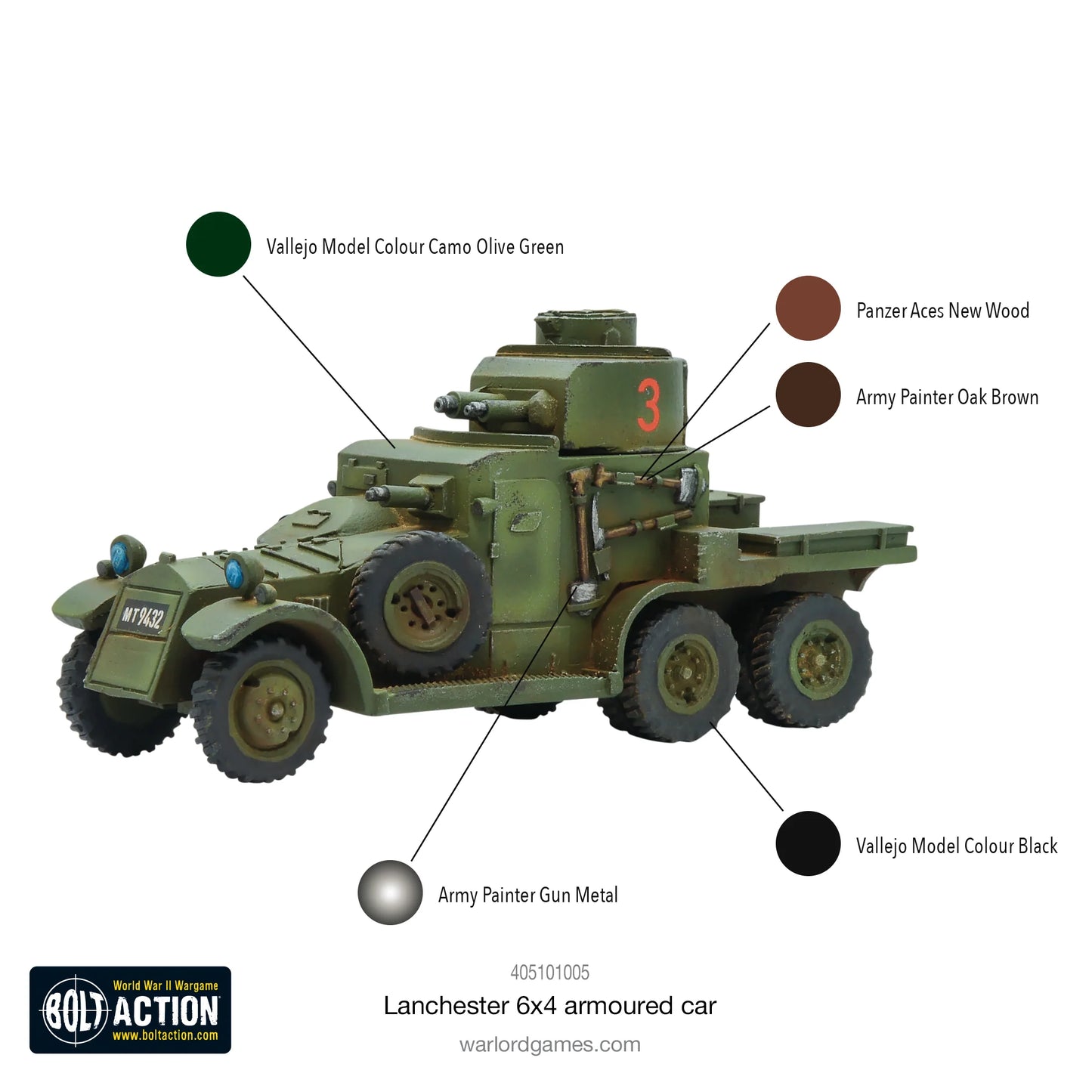 Lanchester 6x4 armoured car (Pack)