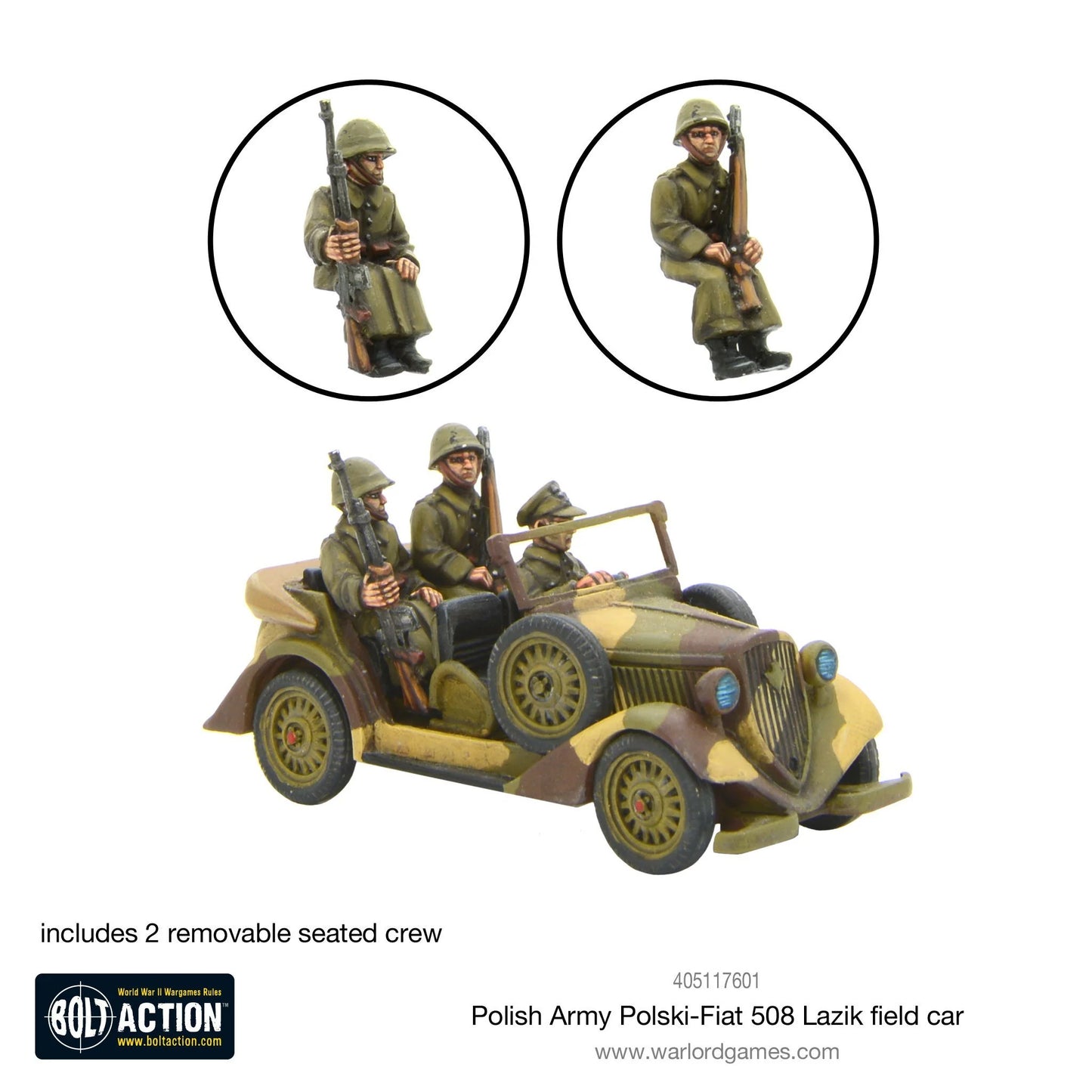 Polish Army Polski Fiat 508 Lazik field car (Blister)