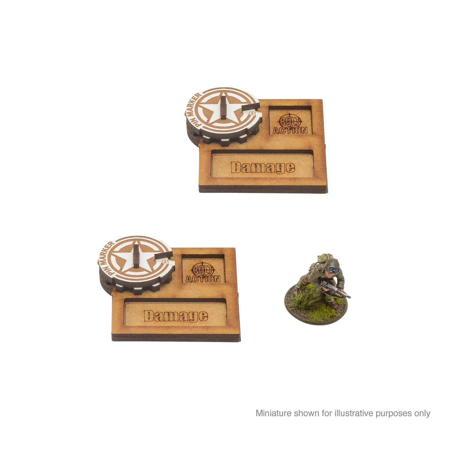 Bolt Action MDF Vehicle Pin Markers - USA
