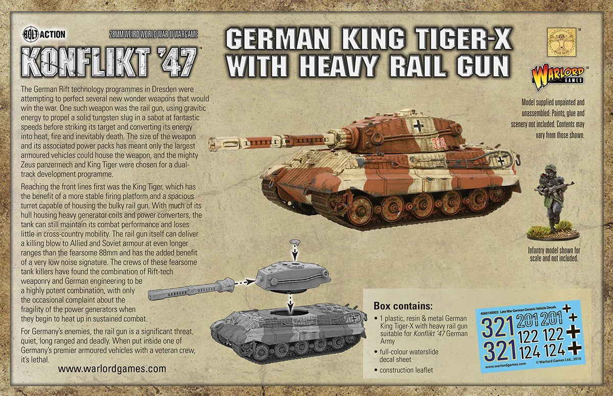 King Tiger-X with heavy rail gun (Special Order)