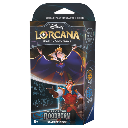 Disney Lorcana TCG: Rise of the Floodborn Starter Deck Amber/Sapphire (Pre Order June 15th)