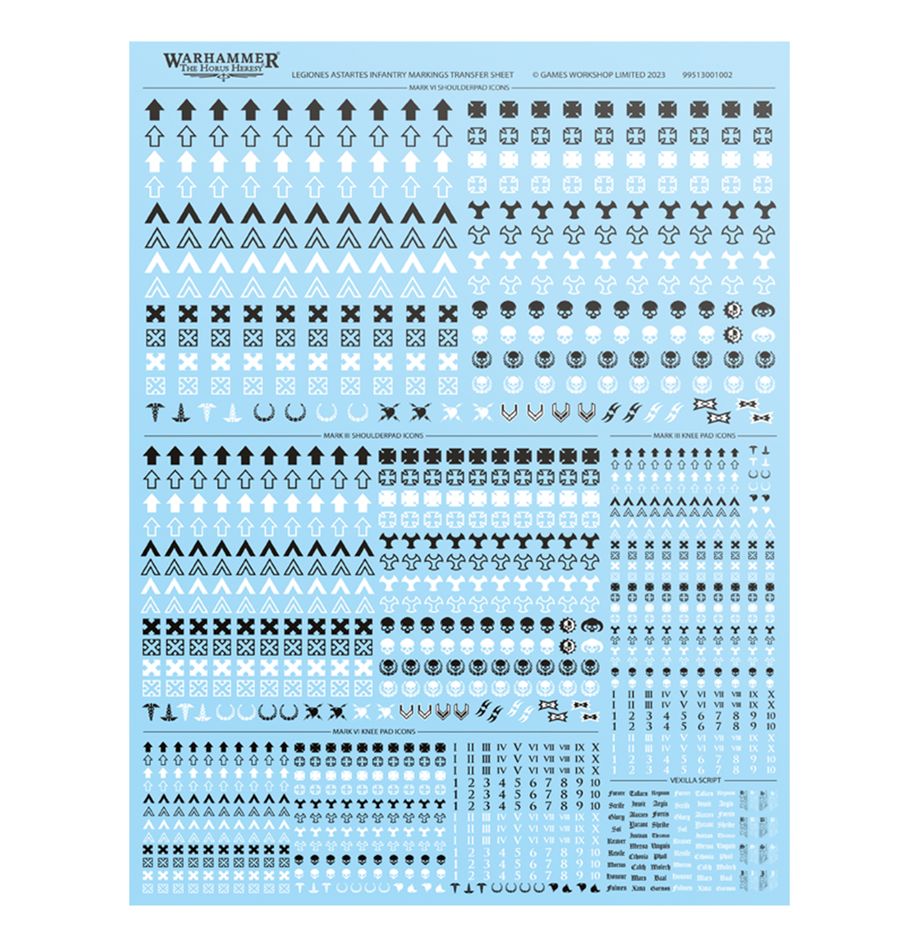 Legiones Astartes Infantry Markings Transfer Sheet