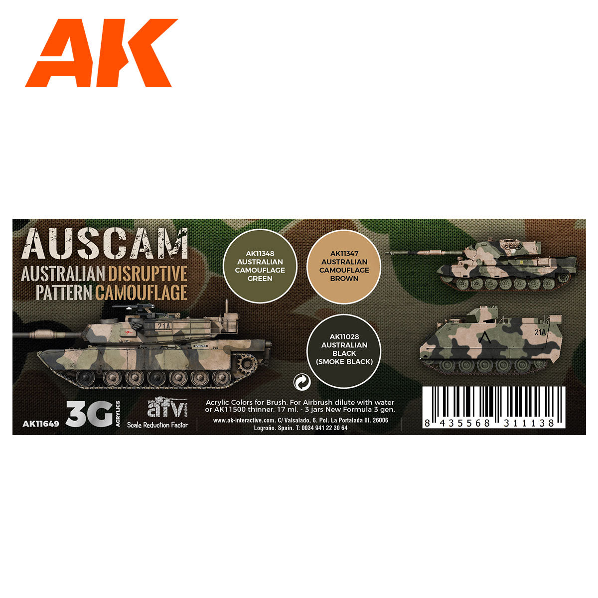Auscam Colors. Ak 3rd Gen (Special Order)