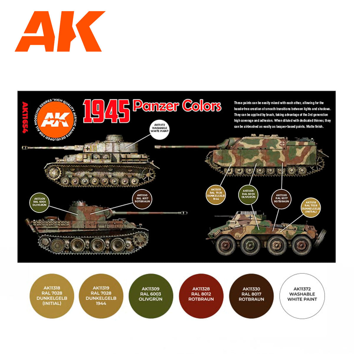 1945 Panzer Colors. AK 3rd Gen (Special Order)