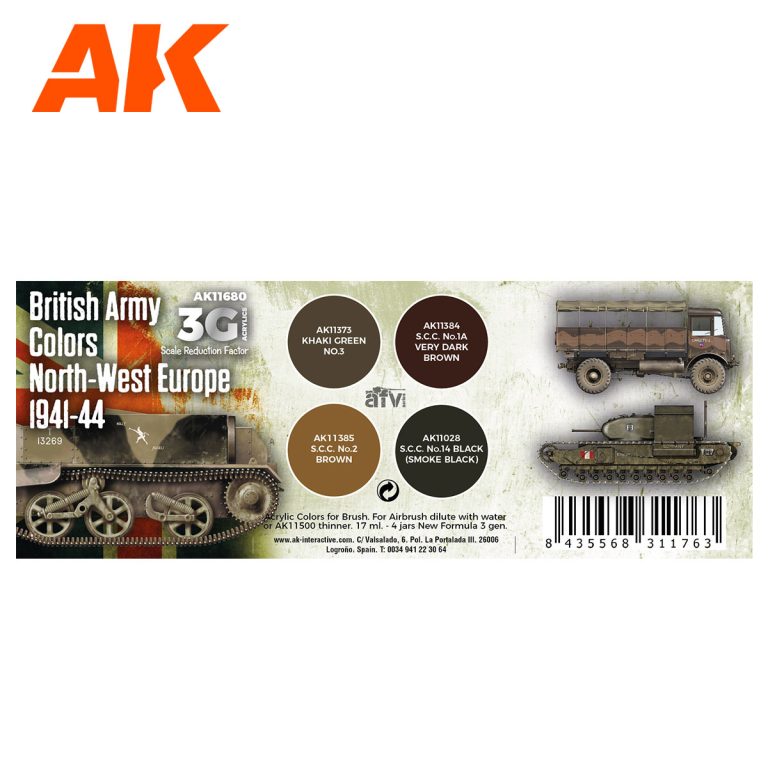 British Army Colors Europe 1941-44. Ak 3rd Gen (Special Order)