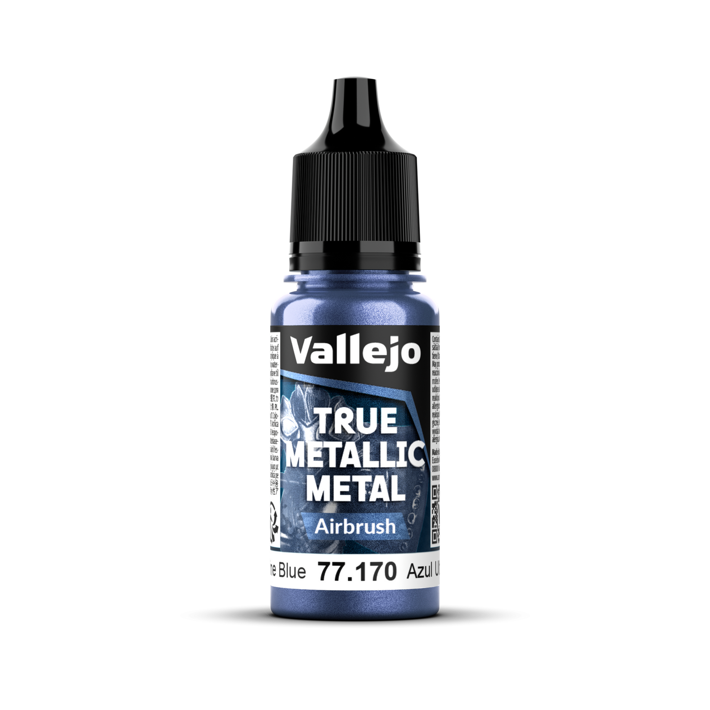 Vallejo True Metallic Metal Airbrush Ultramarine Blue 18 ml