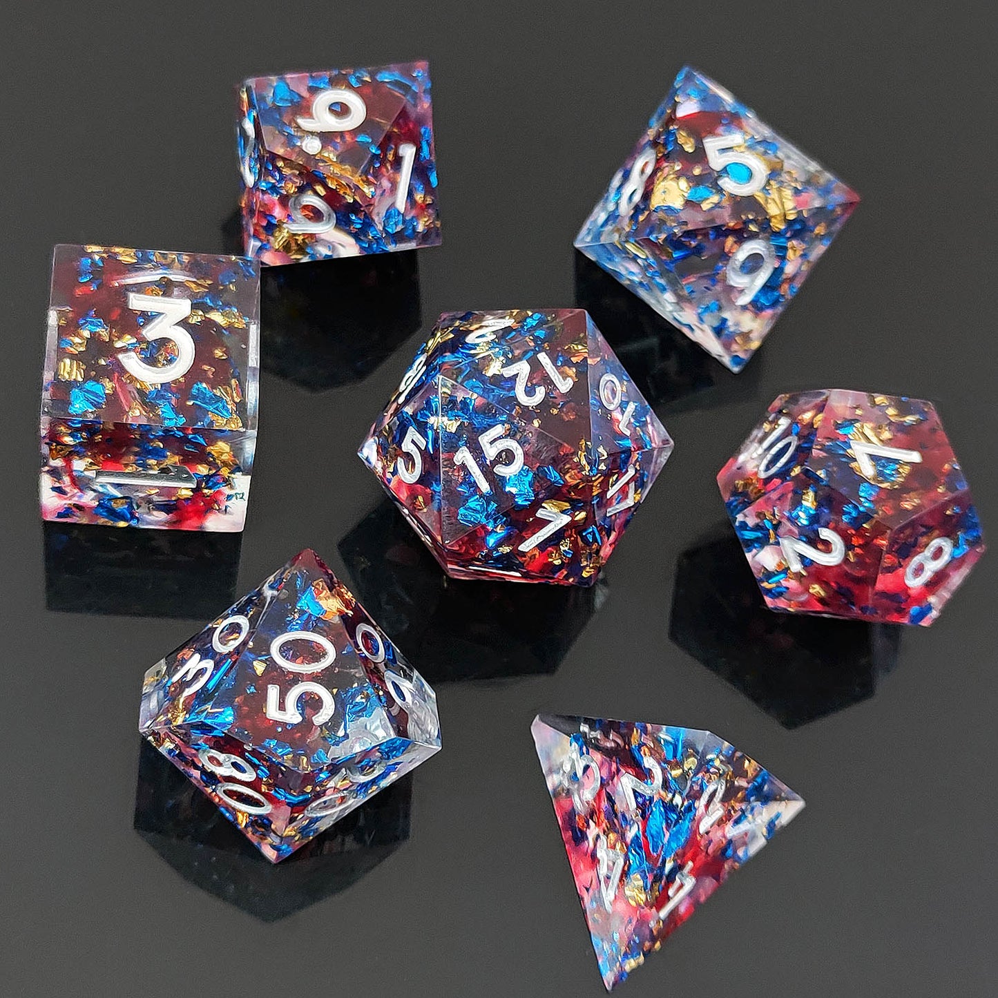 D&D Dice Set Sharp Edge - Arcane Opus (White)