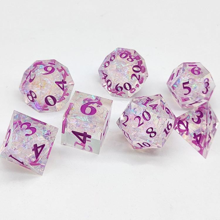 D&D Dice Set Sharp Edge - Arkenstone (Purple)