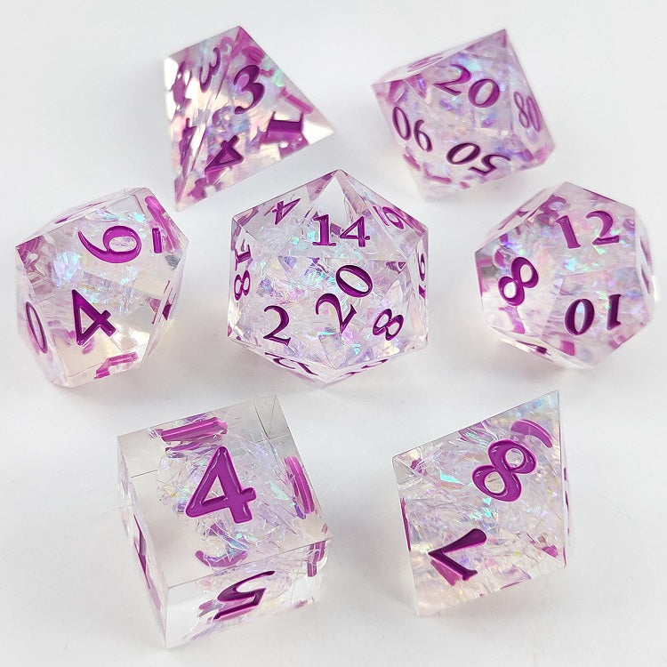 D&D Dice Set Sharp Edge - Arkenstone (Purple)