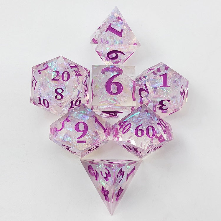 D&D Dice Set Sharp Edge - Arkenstone (Purple)
