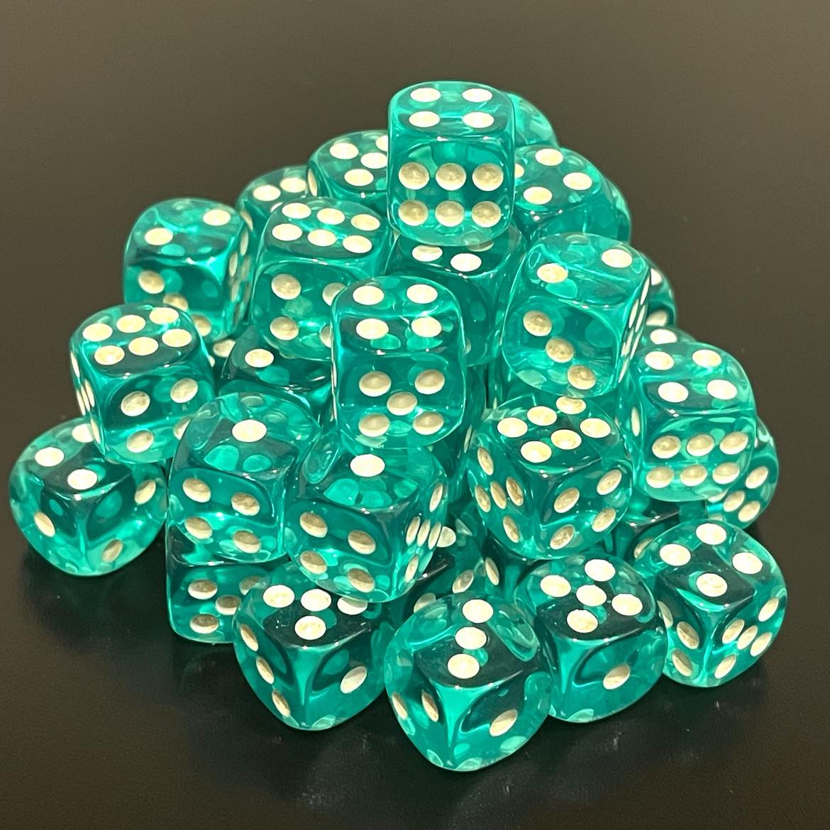 12mm Dice Transparent Light Blue (48)