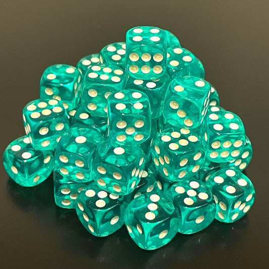 12mm Dice Transparent Light Blue (48)