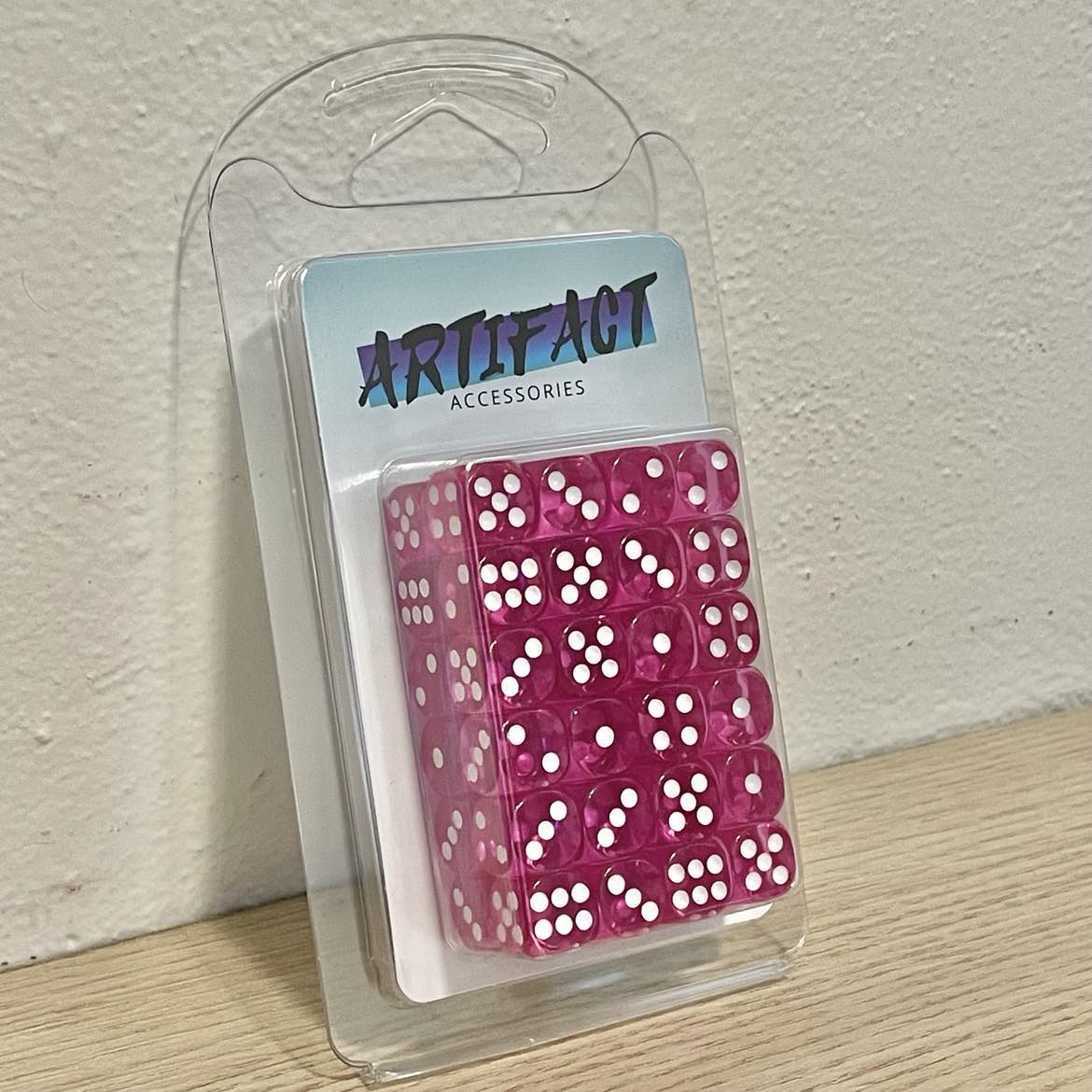 12mm Dice Transparent Pink (48)