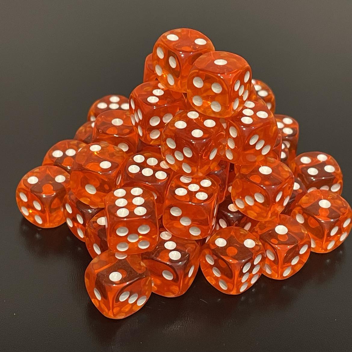 12mm Dice Transparent Red (48)