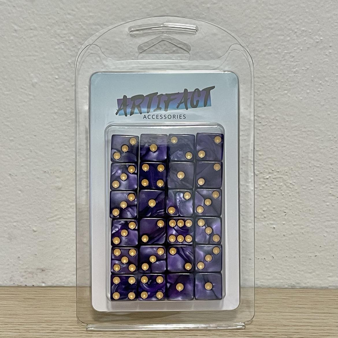 16mm Dice Square Pearl Purple