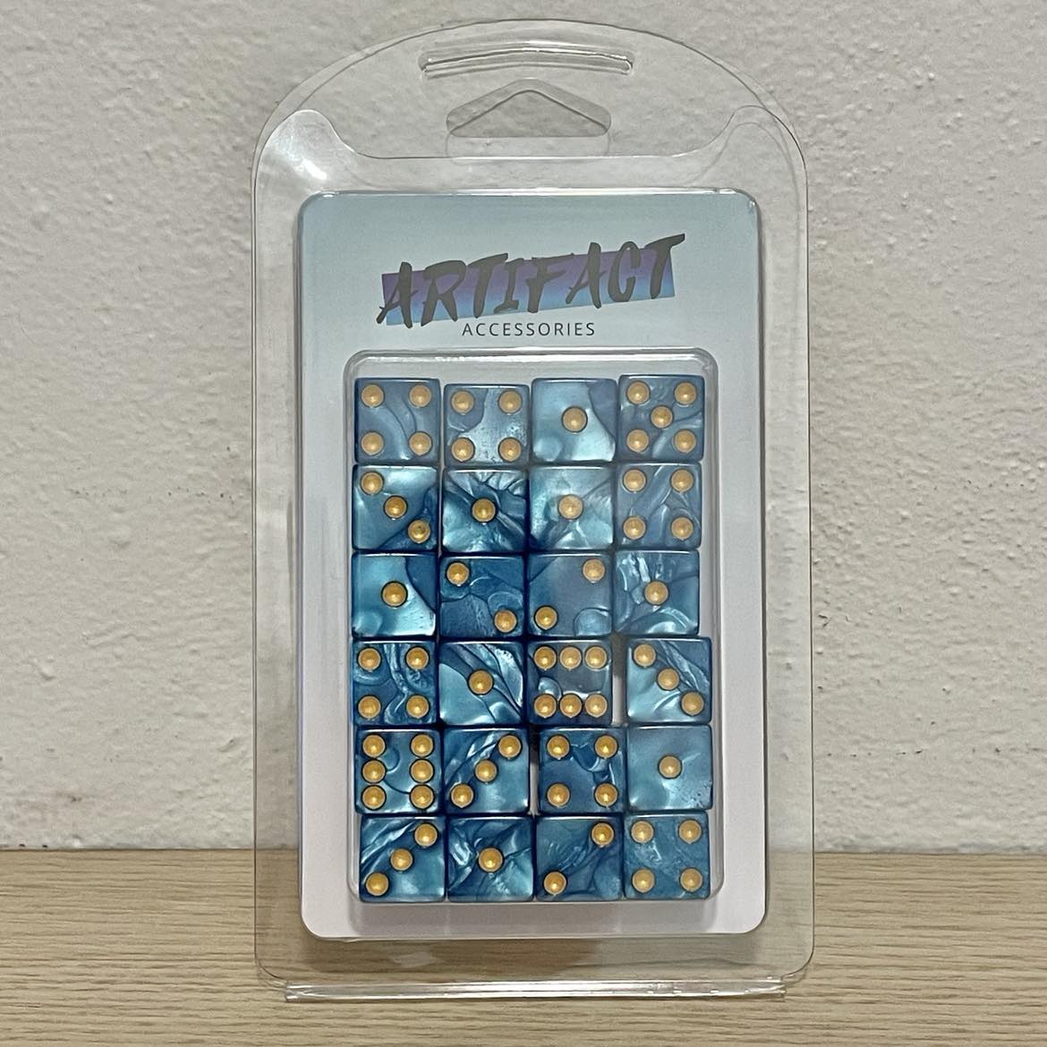 16mm Dice Square Pearl Teal