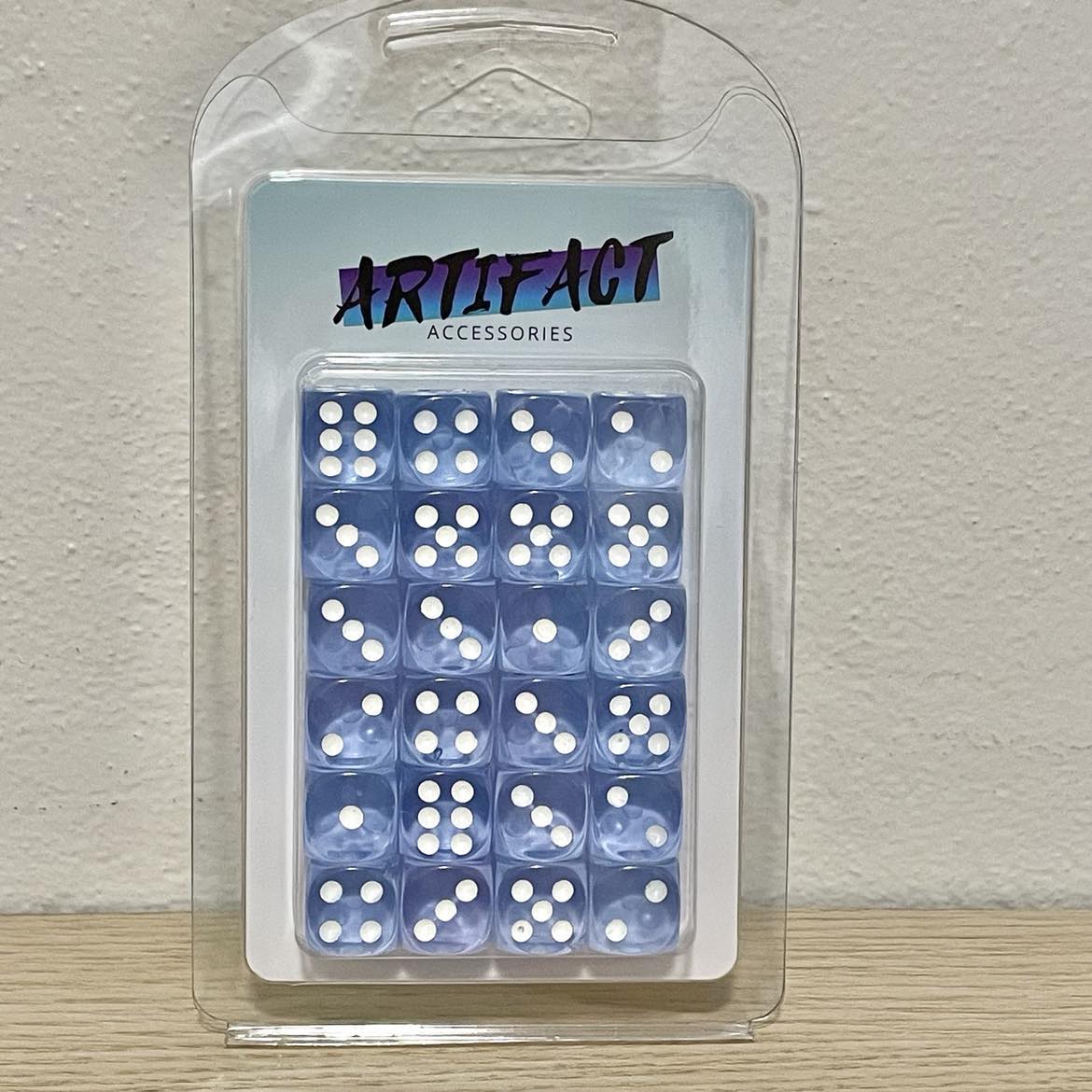 16mm Dice Transparent Light Blue