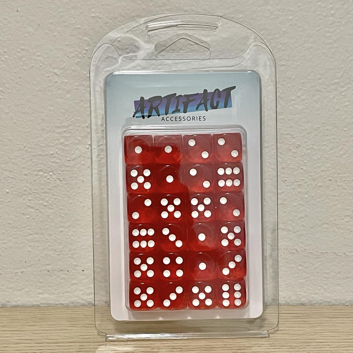16mm Dice Transparent Red