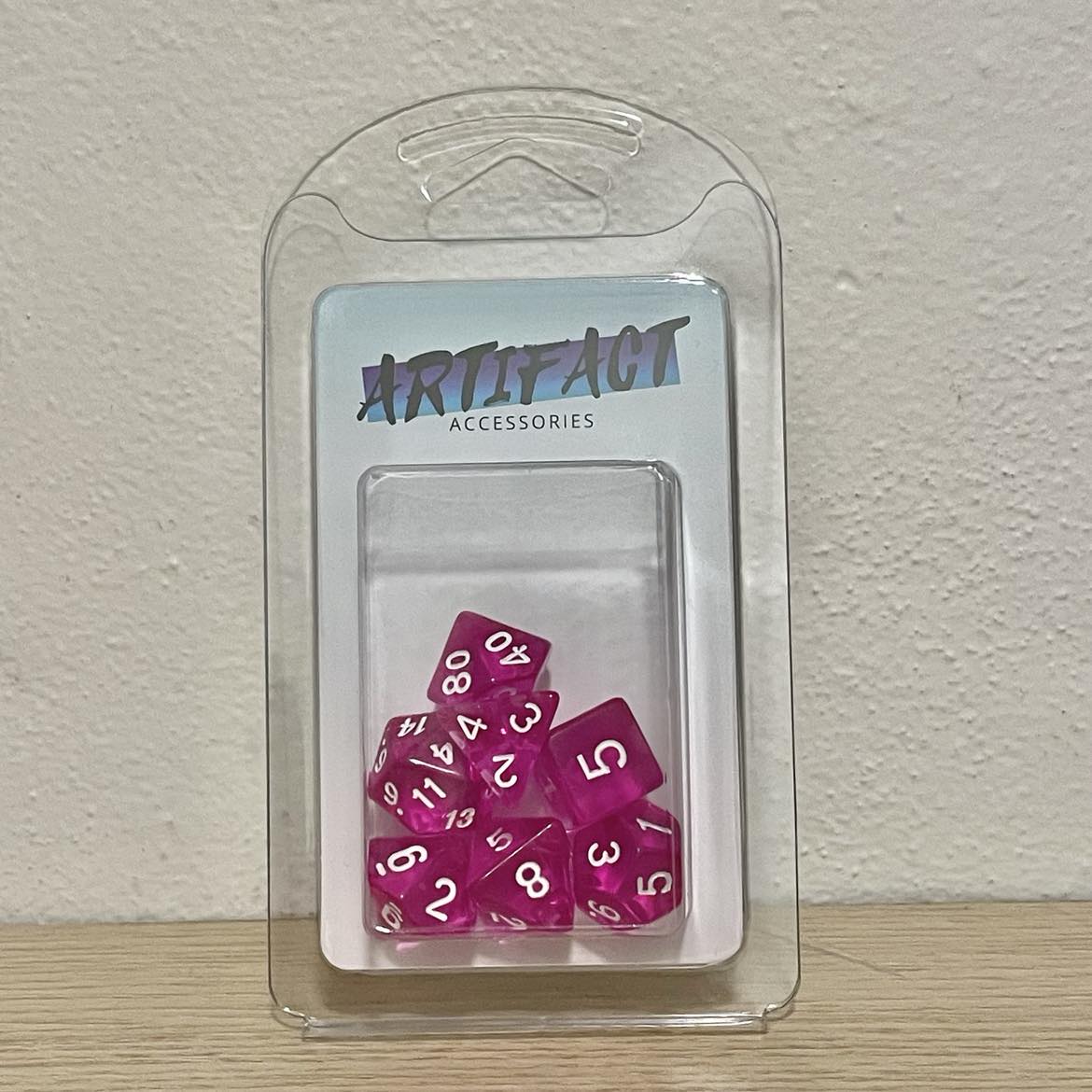 RPG Dice Transparent Magenta