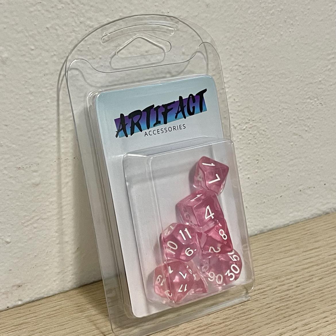 RPG Dice Transparent Pink