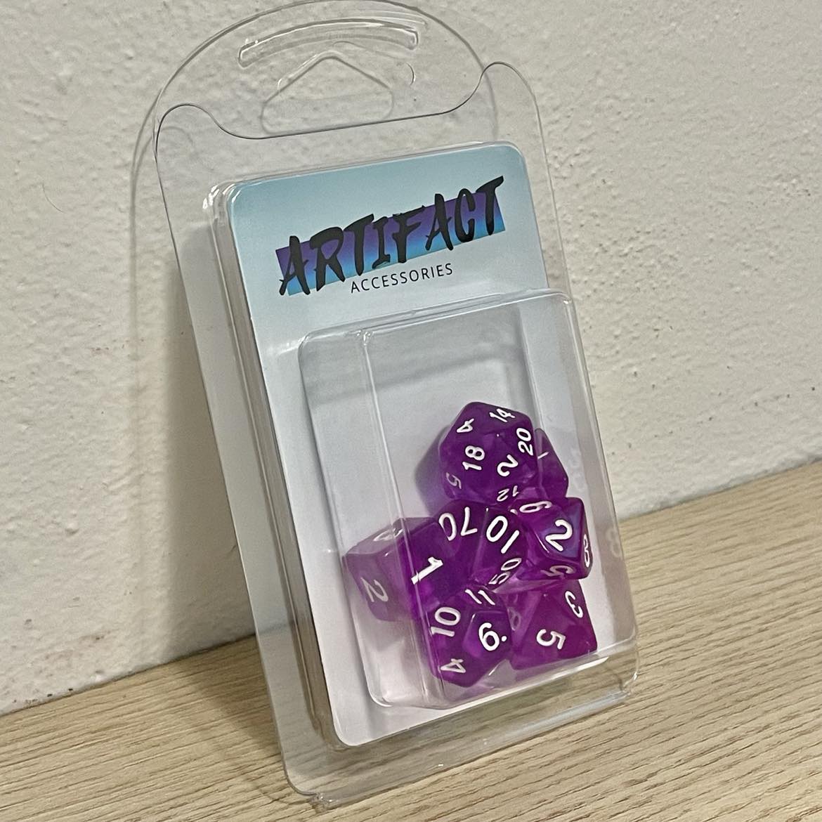 RPG Dice Transparent Purple