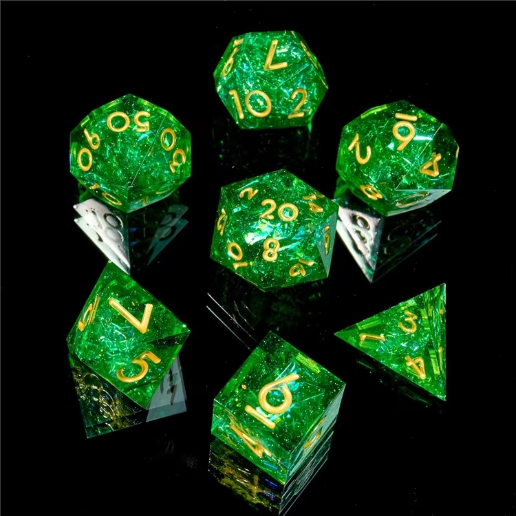 D&D Dice Set Sharp Edge - Cloud Kill (Gold)