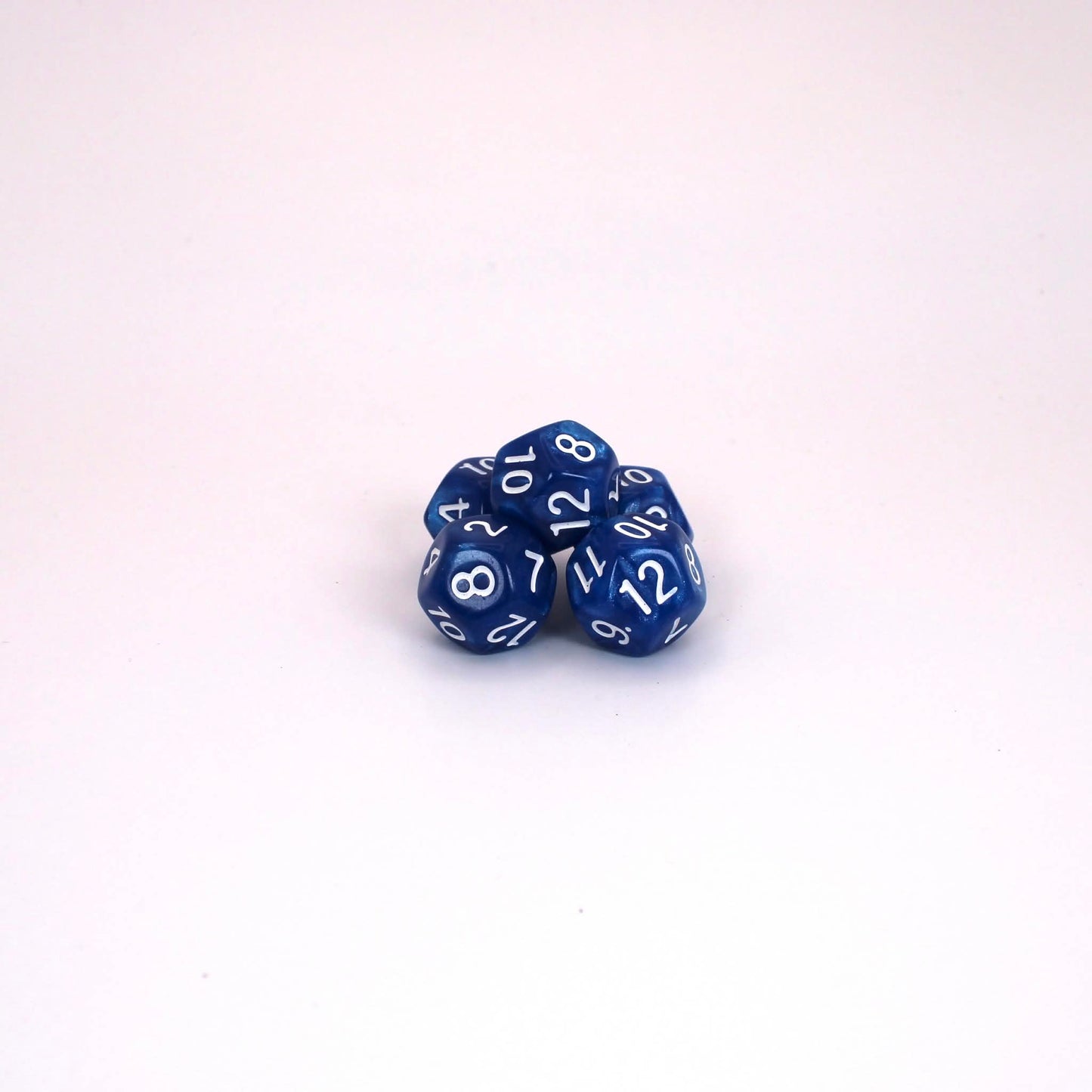 D12s (5) Pearl Blue dice