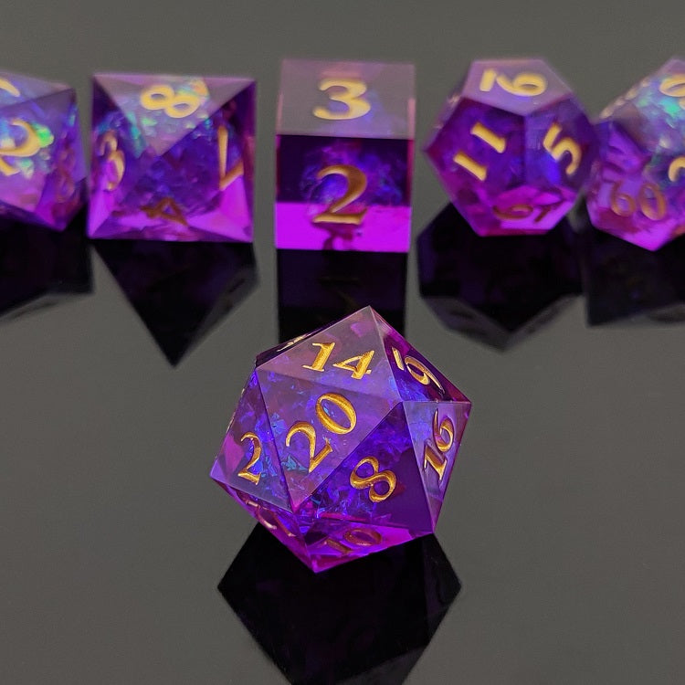 D&D Dice Set Sharp Edge - Divination Purple