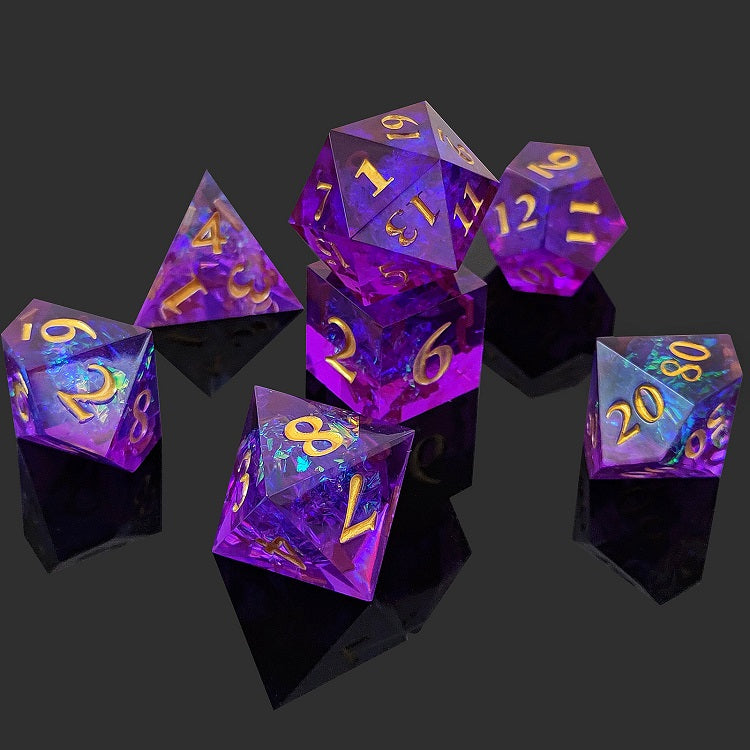 D&D Dice Set Sharp Edge - Divination Purple