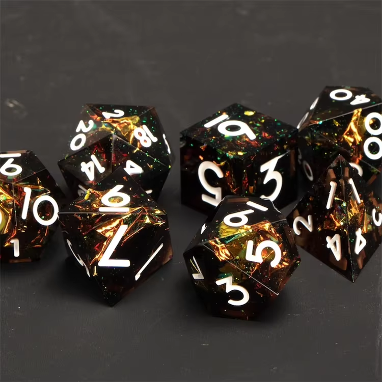 D&D Dice Set Sharp Edge - Galaxy (White)