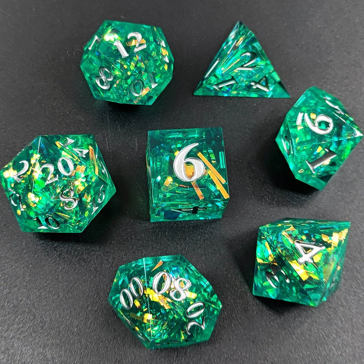 D&D Dice Set Sharp Edge - Green Celebration