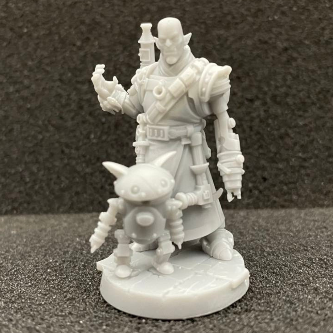 Half-Orc Artificer Male D&D Miniature