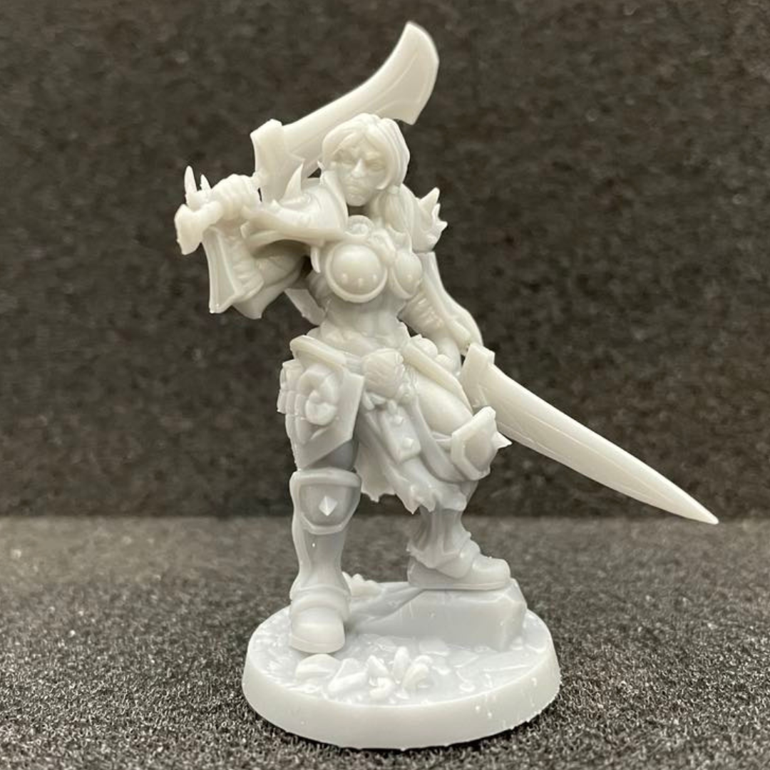 Human Barbarian Female D&D Miniature
