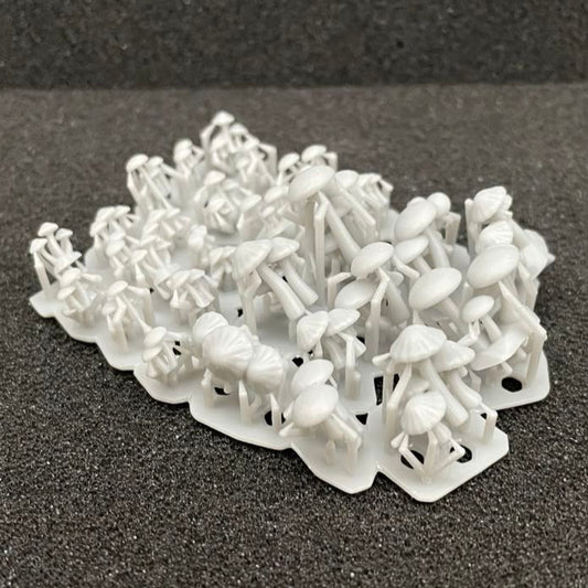 3D printed mushroom basing bits for miniatures Gloomspite Sylvaneth and others!