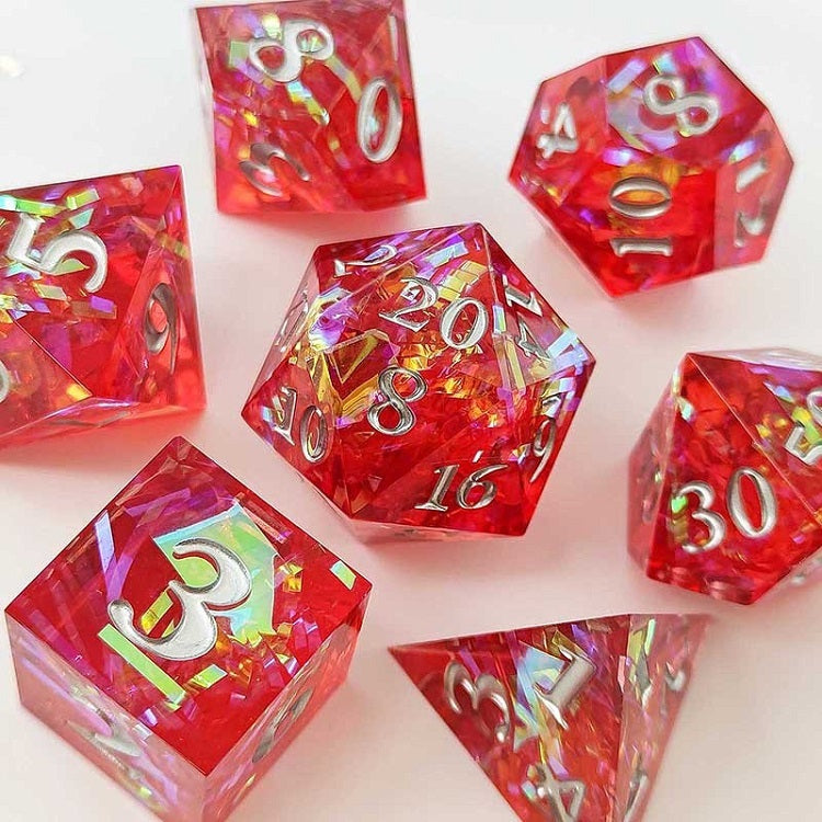 D&D Dice Set Sharp Edge - Red Celebration