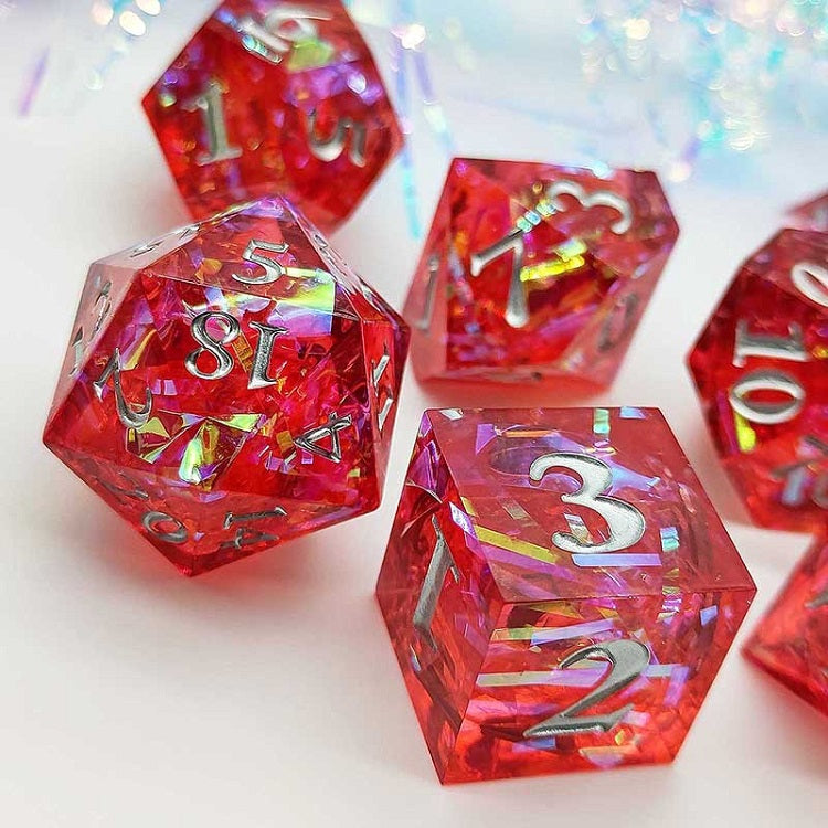 D&D Dice Set Sharp Edge - Red Celebration
