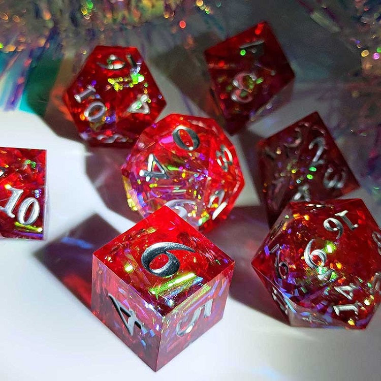 D&D Dice Set Sharp Edge - Red Celebration