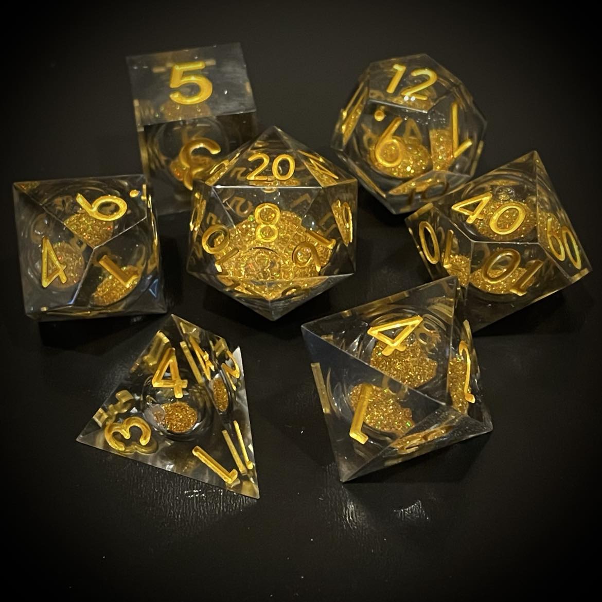 D&D Dice Set Sharp Edge - Transmutation (Liquid Core)