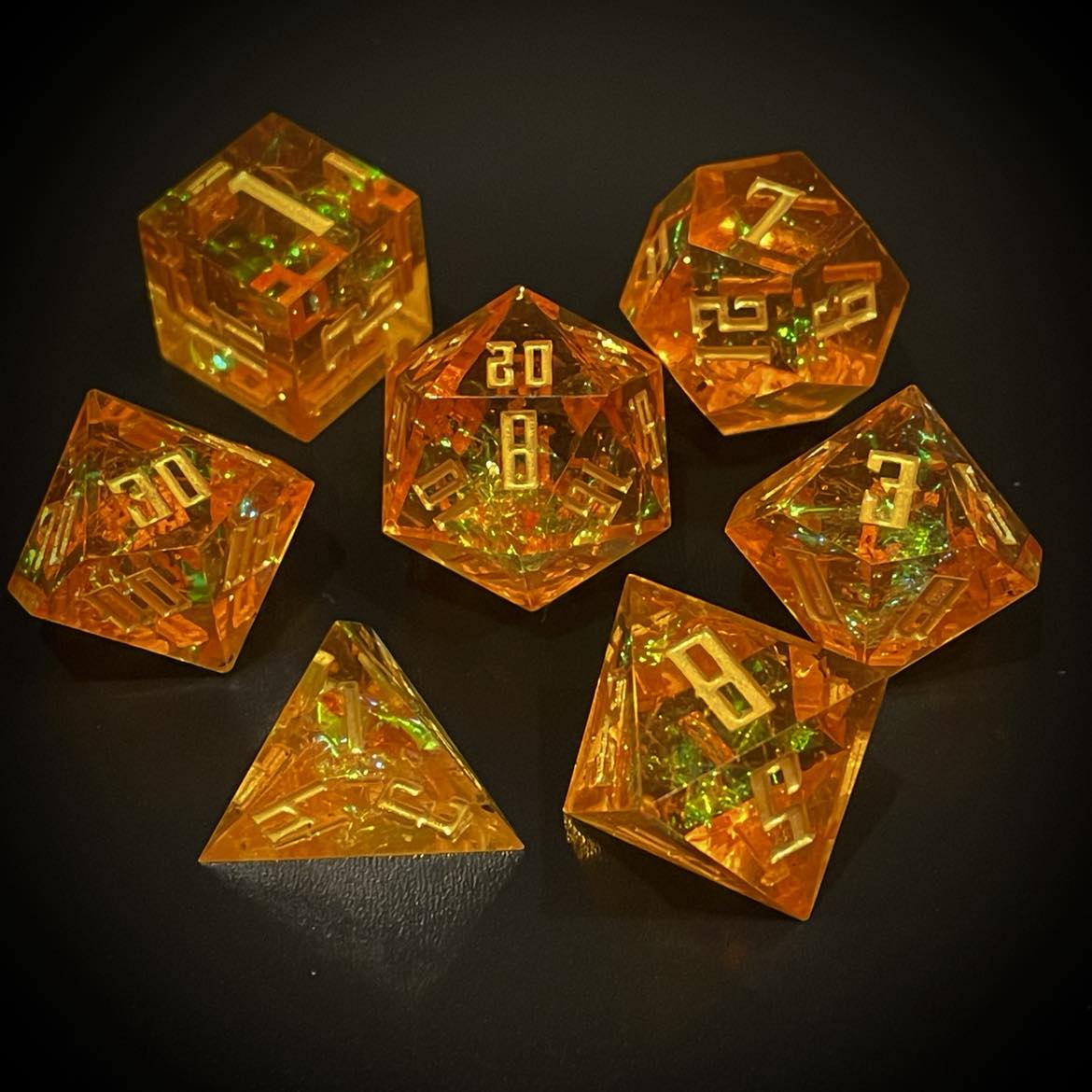 D&D Dice Set Sharp Edge - Amberstone