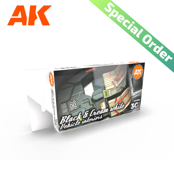 Black & Cream White Vehicle Interiors. AK 3rd Gen (Special Order)