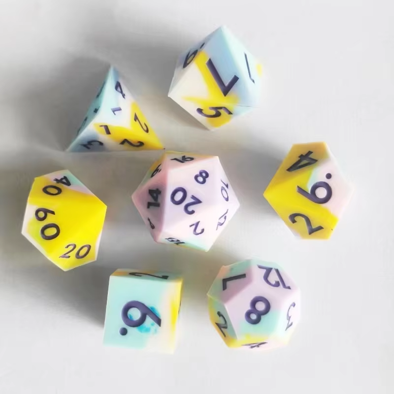 D&D Dice Set Silicone - Sunrise Sorbet (Violet)