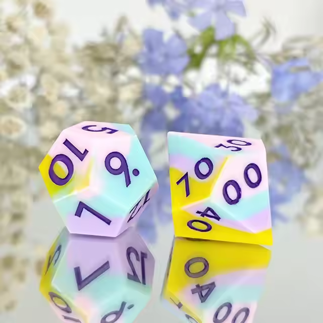D&D Dice Set Silicone - Sunrise Sorbet (Violet)