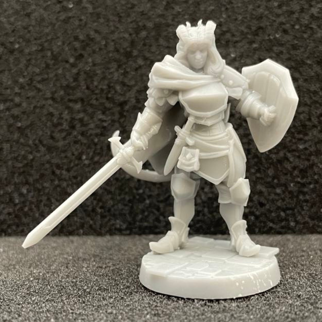 Tiefling Paladin Female D&D Miniature