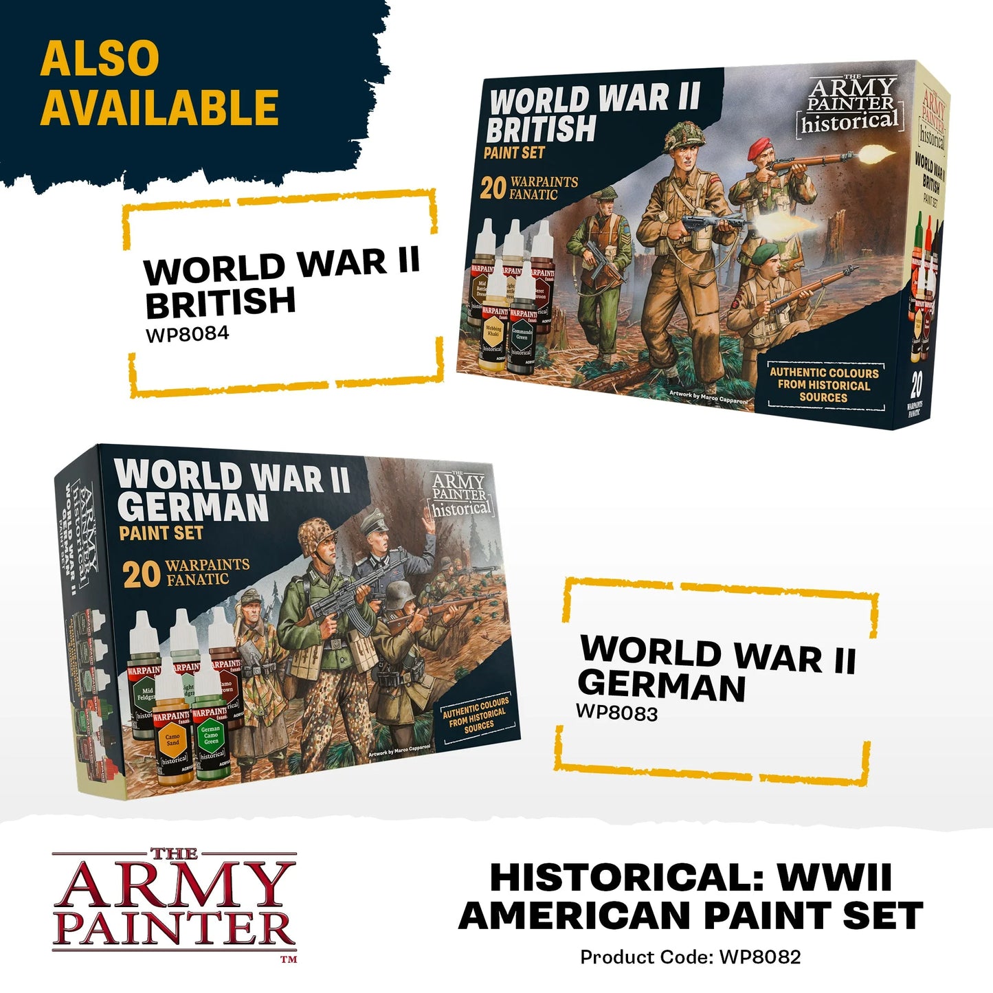 Army Painter - Warpaints Historical - WWII American Paint Set (Pre-Order ETA May TBC)