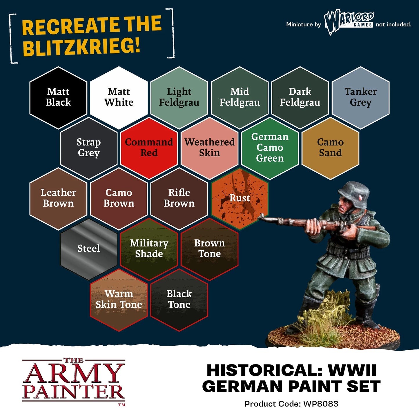 Army Painter - Warpaints Historical - WWII German Paint Set (Pre-Order ETA May TBC)