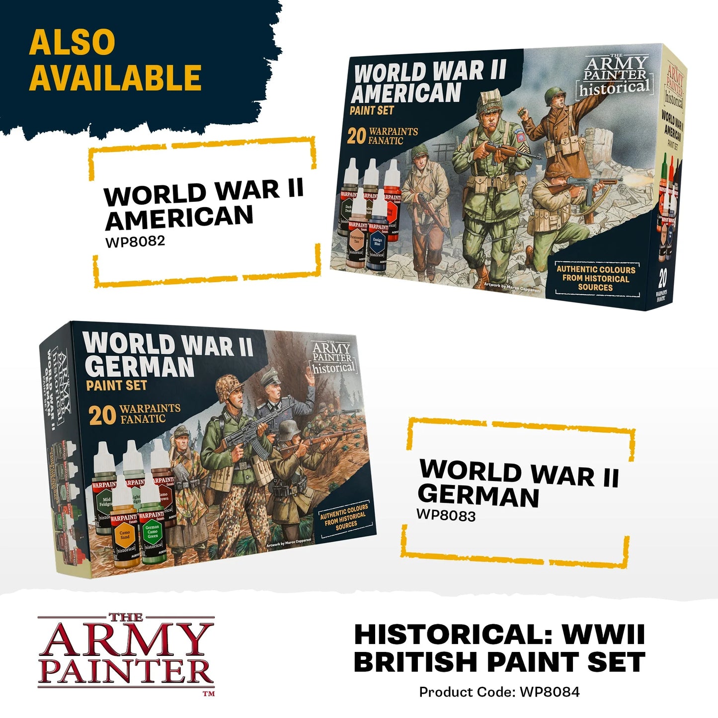 Army Painter - Warpaints Historical - WWII British Paint Set (Pre-Order ETA May TBC)