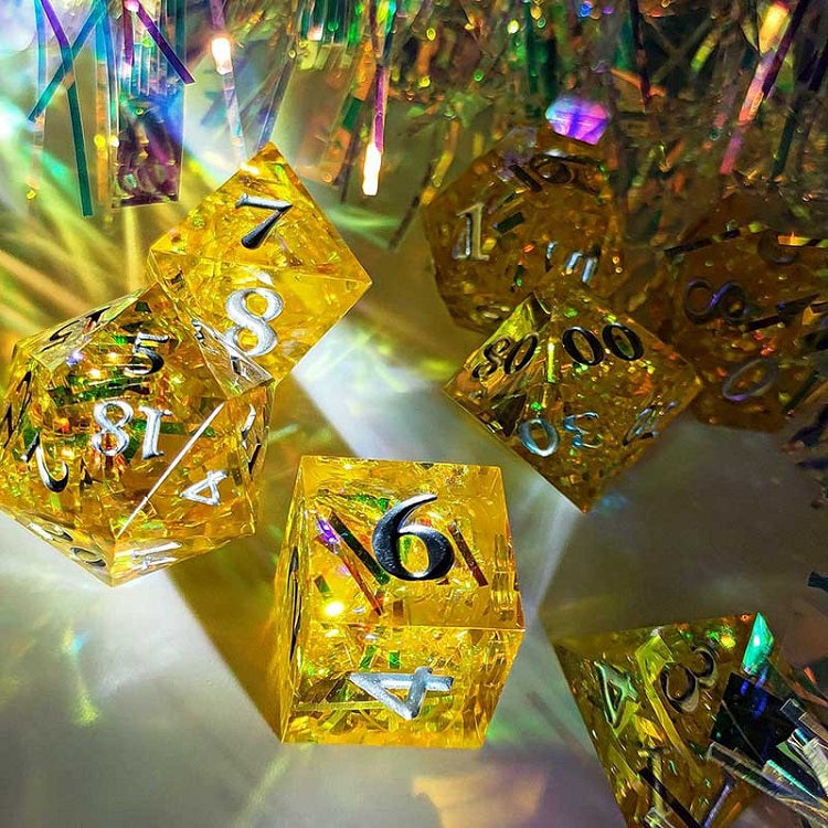 D&D Dice Set Sharp Edge - Yellow Celebration