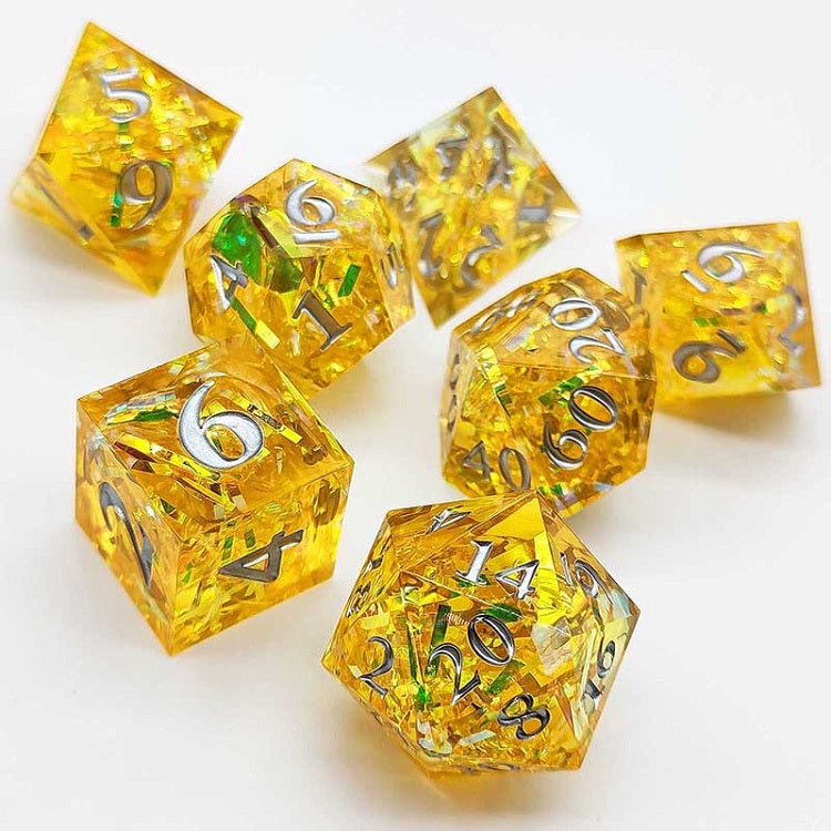 D&D Dice Set Sharp Edge - Yellow Celebration