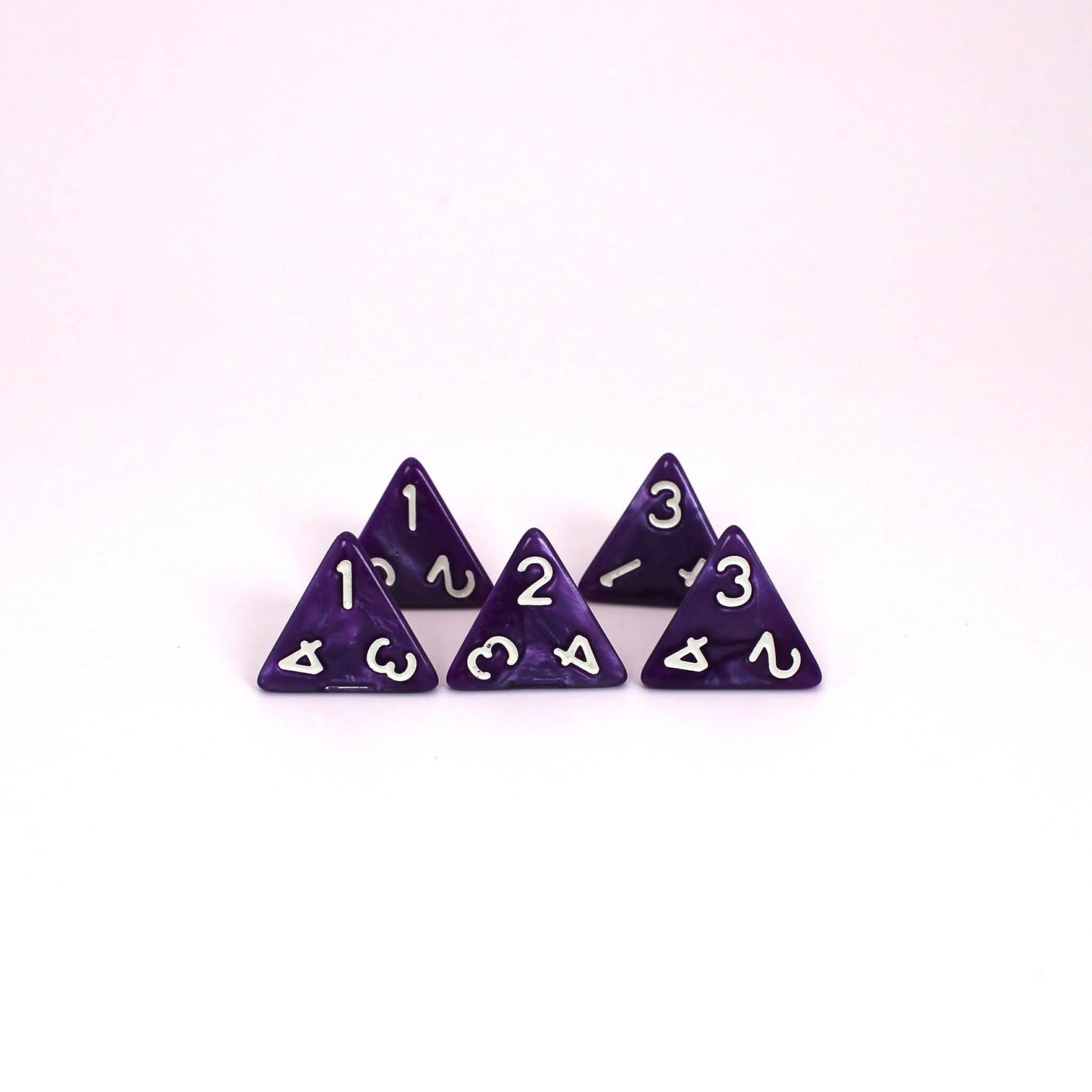 D4s (5) Pearl Purple dice