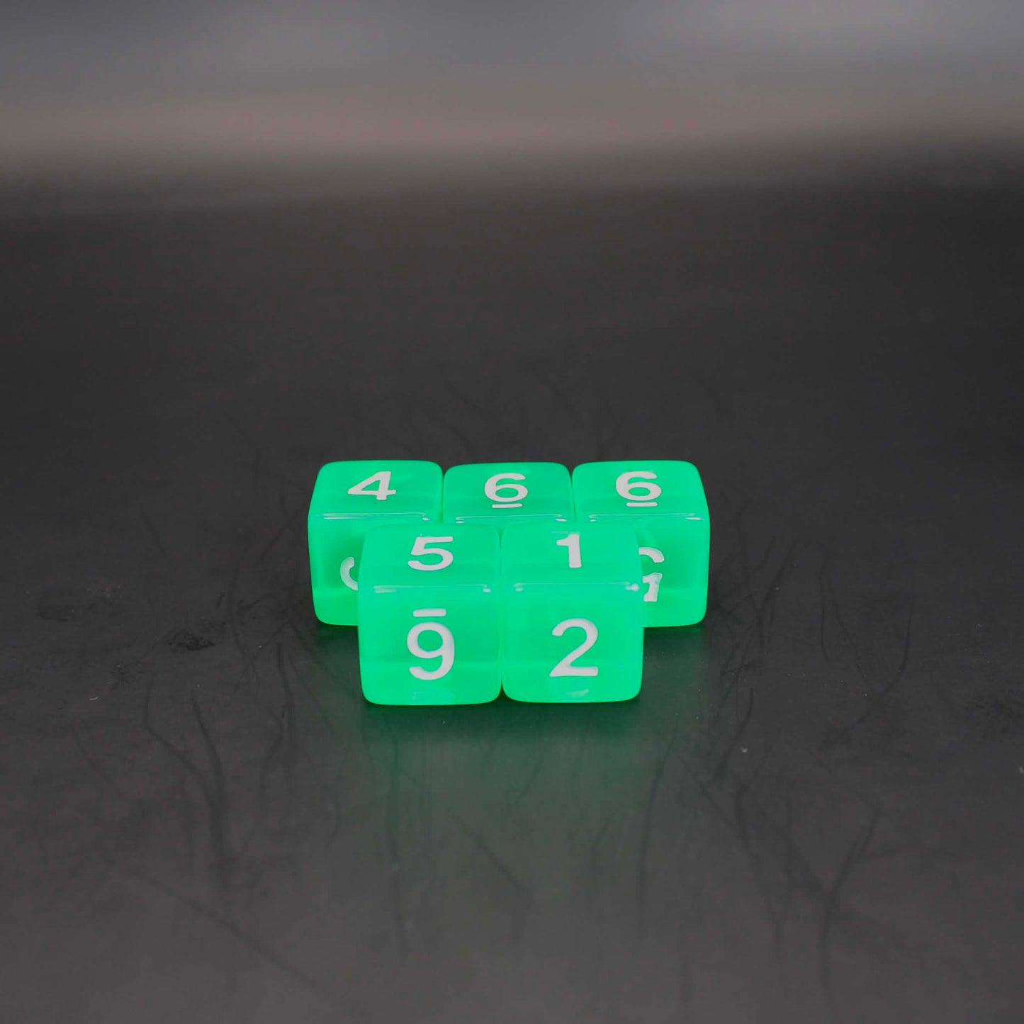 D6s (5) Transparent Green dice